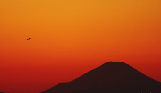 夕暮の富士-DOレンズ（焦点距離実質480mm）