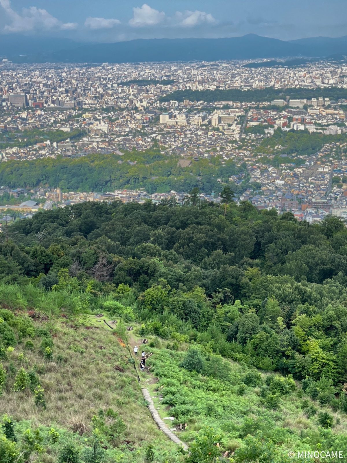 大文字山の火床からの眺め